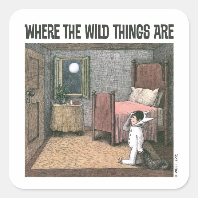 Sticker Carré Where The Wild Things Are | Scène 7 (Devant)