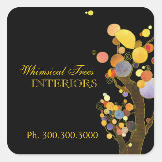 Sticker Carré Whimsical Trees Commerciale Produit Marketing