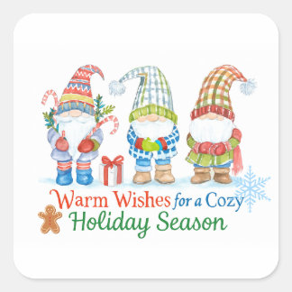 Sticker Carré Whimsicale wishes for cozy holiday season