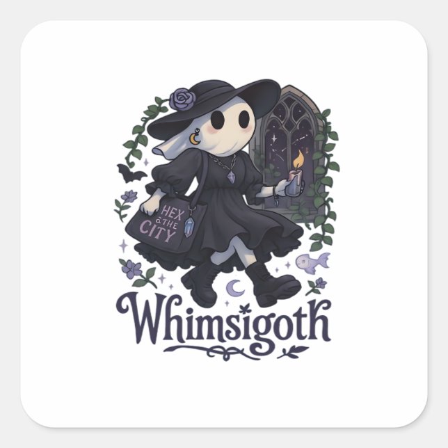 Sticker Carré Whimsigoth avec City Classic – Magie Urbaine Renco (Devant)