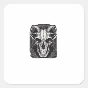 Sticker Carré Whimsigoth Crâne Gothique esthétique Design classi
