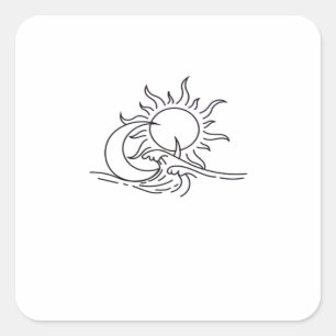 Sticker Carré Whimsigoth Sun Sea Witchy