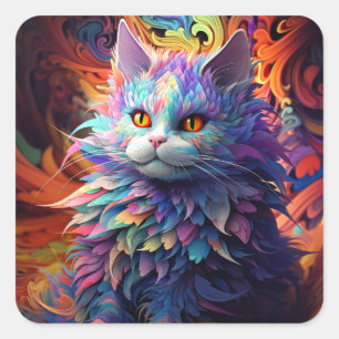 Sticker Carré Whisker Wonder