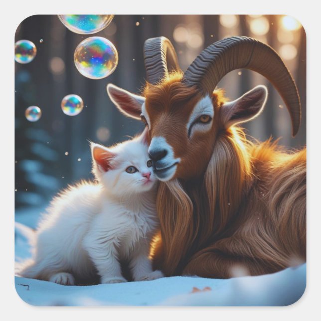 Sticker Carré Whiskers et Hoves (Devant)