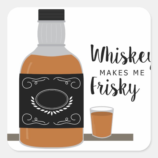 Sticker Carré Whiskey (Devant)