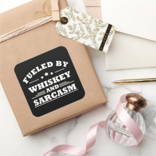 Sticker Carré Whiskey cite d'amusants propos d'alcool