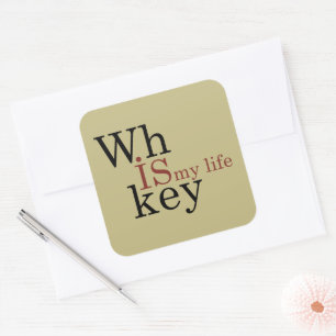 Sticker Carré Whiskey cite d'amusants propos d'alcool