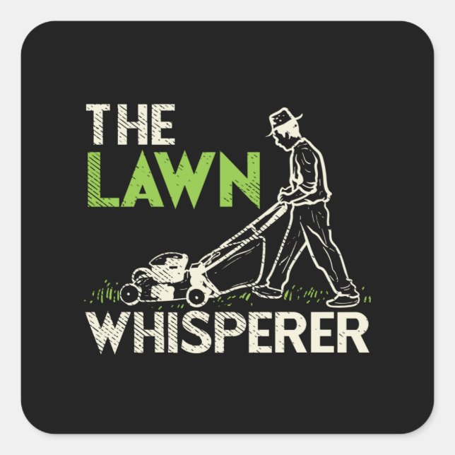 Sticker Carré Whisperer de la pelouse (Devant)