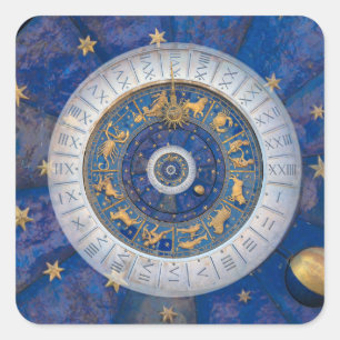 Sticker Carré Whispers of Cosmos : Mysticisme, Astrologie, Fant