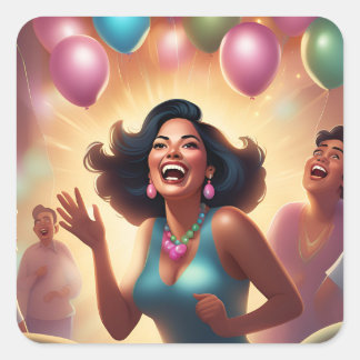 Sticker Carré Whispers of Joy