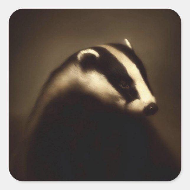 Sticker Carré Whispers of the Woodland Badger (Devant)