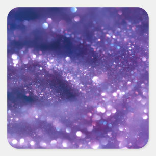 Sticker Carré White & Purple Glitter Botek Space Fantasy SCIENC