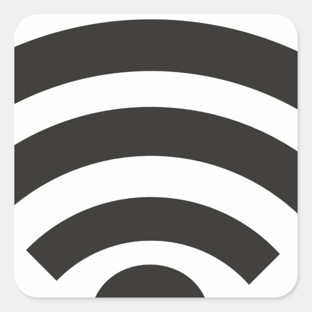Sticker Carré Wifi network symbol (Devant)