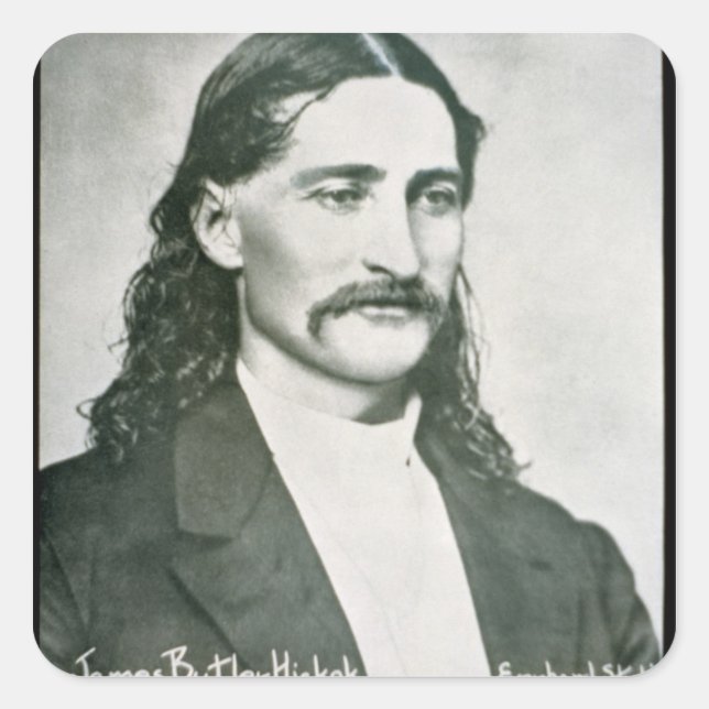 Sticker Carré 'Wild Bill' Hickok (b/w photo) (Devant)