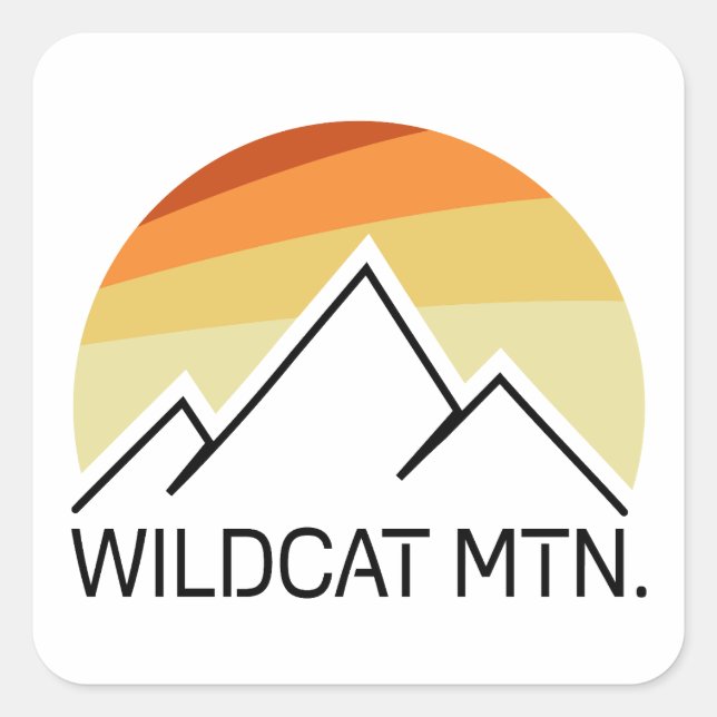 Sticker Carré Wildcat Mountain New Hampshire Retro (Devant)