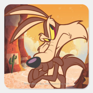 Sticker Carré WILE E. COYOTE™ Armoiries croisées
