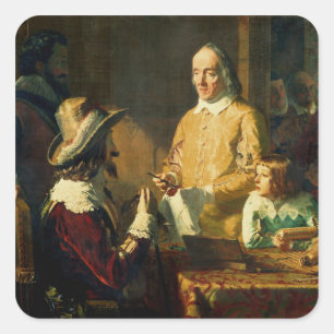 Sticker Carré William Harvey manifestant à Charles I