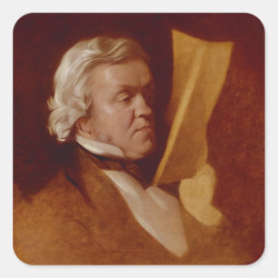 Sticker Carré William Makepeace Thackeray, c.1864