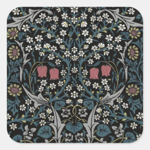 Sticker Carré William Morris Blackthorn Floral Art Nouveau