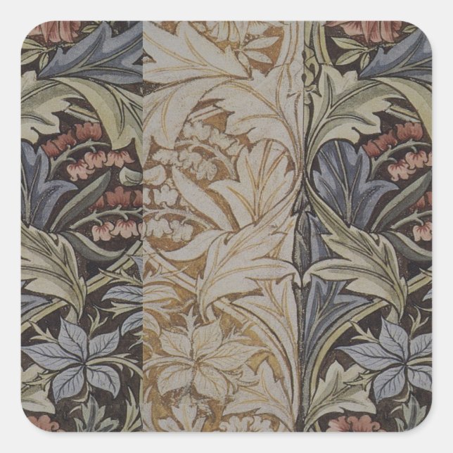 Sticker Carré William Morris Bluebell Tapestry Design (Devant)