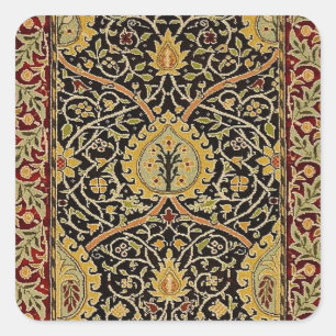 Sticker Carré William Morris Classique Tapis Art Design d'impres