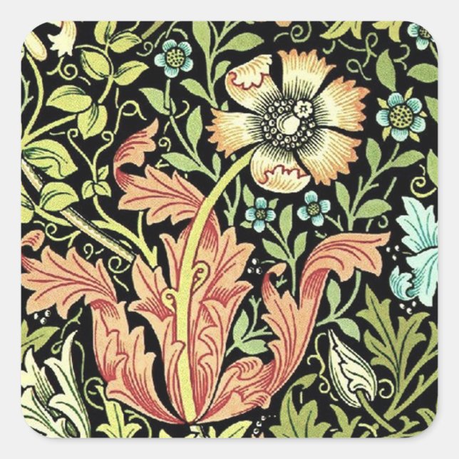 Sticker Carré William Morris Compton Fond d'écran classique (Devant)