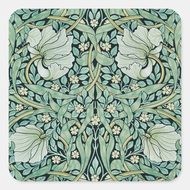 STICKER CARRÉ WILLIAM MORRIS ENVELOPE SEAL : FLORAL (Devant)