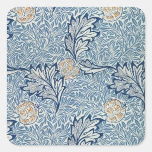 Sticker Carré William Morris Flower Floral Design