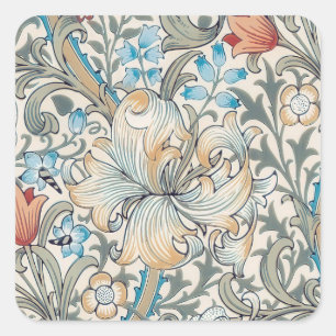Sticker Carré William Morris Lily Art Nouveau