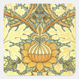 Sticker Carré William Morris riche motif floral