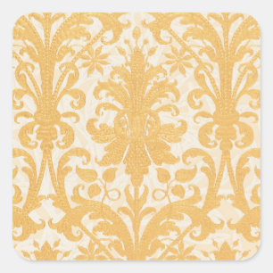 Sticker Carré William Morris Saule & Or Damassé Luxe