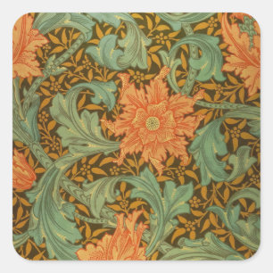 Sticker Carré William Morris Single Stem Pattern
