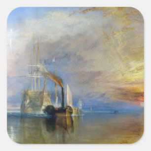 Sticker Carré William Turner - Le Fighting Temeraire