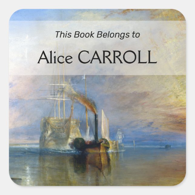 Sticker Carré William Turner - Le Temeraire de combat (Devant)