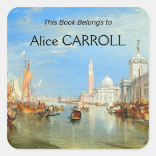 Sticker Carré William Turner - Venise, le Dogana et San Giorgio