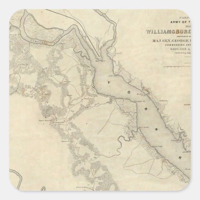 Sticker Carré Williamsburg à la Maison Blanche (Devant)