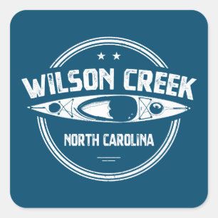 Sticker Carré Wilson Creek Caroline du Nord Kayaking