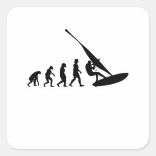 Sticker Carré Windsurfer Evolution Windsurf Surf