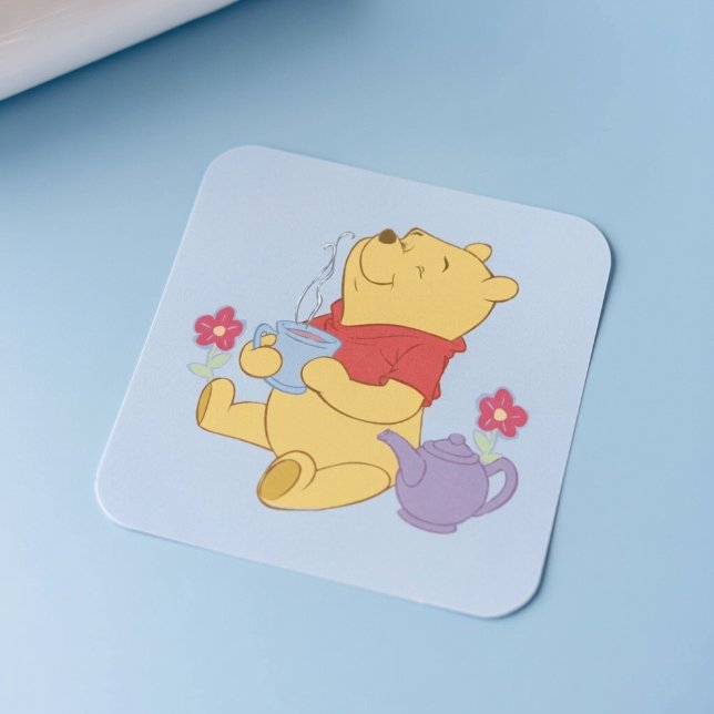 Sticker Carré Winnie l'Ourson (Créateur téléchargé)