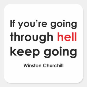 Sticker Carré Winston Churchill