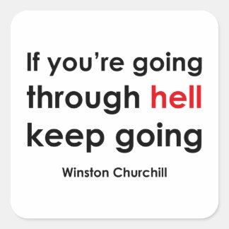 Sticker Carré Winston Churchill
