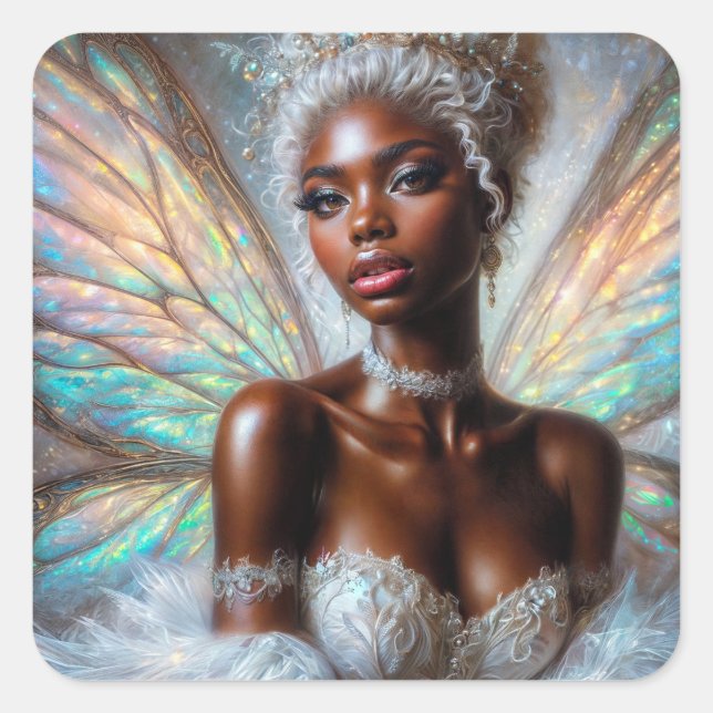 Sticker Carré Winter Fairy With Dark Skin (Devant)
