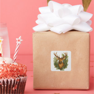 Sticker Carré Winter Forest Majesty