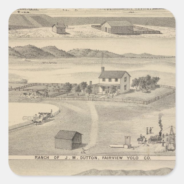 Sticker Carré Winters Dutton ranch (Devant)