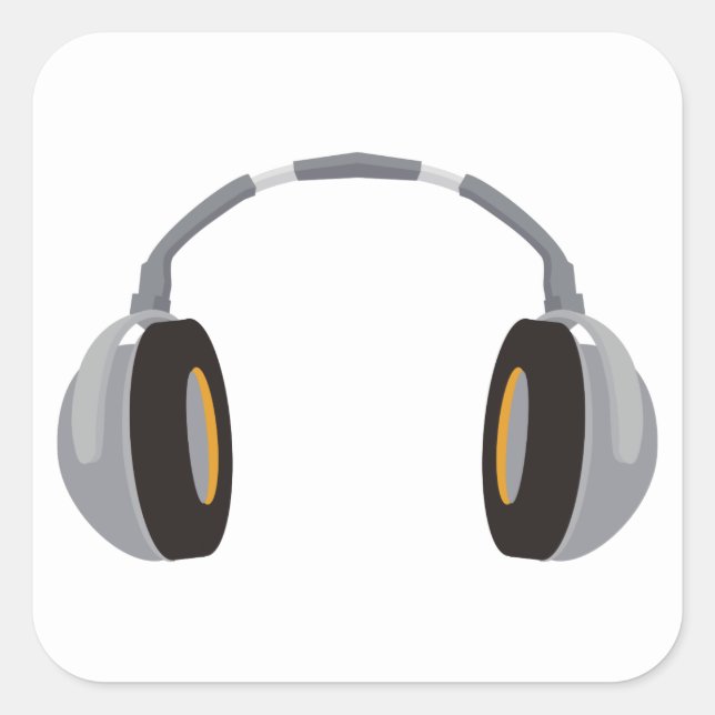 Sticker Carré Wireless Headphone (Devant)