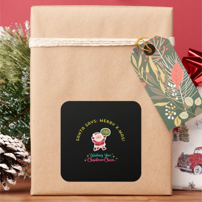 Sticker Carré Wishing You Christmas Cheer (vacances)