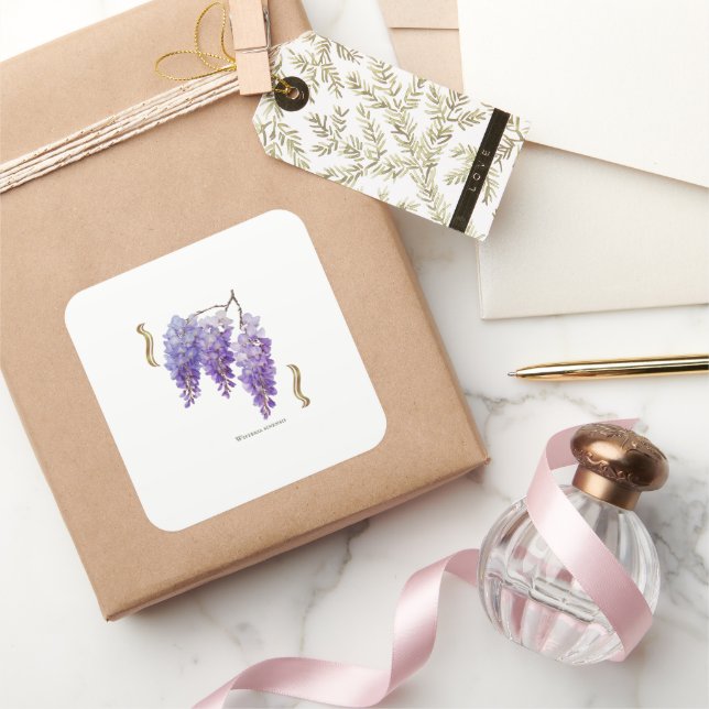 Sticker Carré Wisteria Sinensis  (Cadeaux)