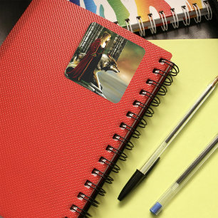 Sticker Carré Wolf Imaginaire Blonde Sorceress