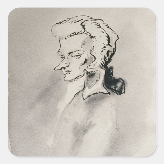 Sticker Carré Wolfgang Amadeus Mozart (Devant)