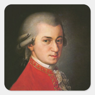 Sticker Carré Wolfgang Amadeus Mozart Portrait